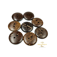 Boutons en coquille de noix de coco modèle Parker Vietchoice - Écologiques, durables, polis, couleur naturelle, style vintage, logo en relief personnalisé