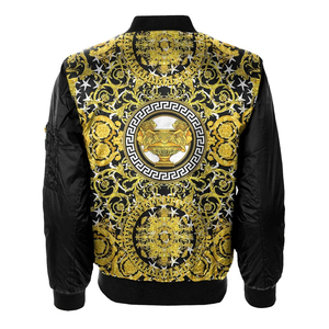 Custom <b>Men's</b> 100% Polyester Bomber <b>Jacket</b> High Quality Winter Casual Horn Button Closure <b>Light</b> New Printed High Street Front - Product Image 6