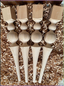 Pieds de meubles en bois réglables Taille personnalisée pour table et chaise Pieds en bois massif pour repas en plein air et meubles d'intérieur - Product Image 2