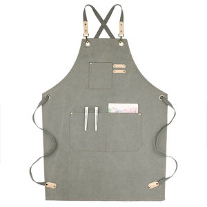 Haute Qualité Toile Cuisine Café Salon En Gros Menuiserie Jardinage Denim Bretelles Coton Gilet Tablier - Product Image 1