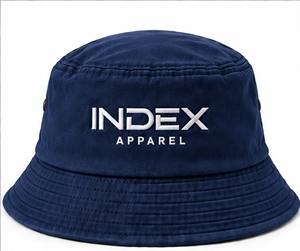 Sombrero de Pescador Azul Marino Index Apparel con Logotipo Bordado, Unisex, Casual, para Primavera/Verano, Talla 56-58cm - Product Image 1