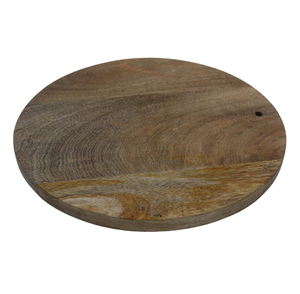 Planche à découper en manguier et cuir de grande taille couleur naturelle et noire pour ustensiles de cuisine et décoration de table - Product Image 2