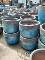 1. POTS créatifs bon prix bonne qualité jardinières d'extérieur rondes et carrées colorées et brillantes du VIETNAM jardin de poterie