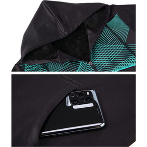 High Quality 300 Gsm 100% Polyester Breathable Embroidered Winter Custom Logo Blank Casual Zipper Hoodies Men - Product Image 6