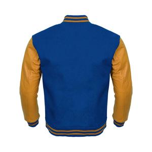 Veste universitaire en polaire de qualité supérieure pour hommes sur mesure, veste de couleur unie avec col montant, veste universitaire de baseball pour hommes, livraison DDP - Product Image 2