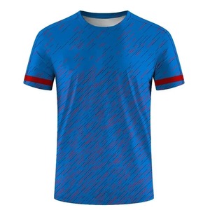 T-shirt d'été décontracté respirant à séchage rapide pour hommes, col imprimé en 3D pour la course en plein air, motif solide - Product Image 6