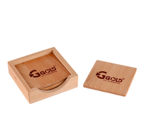 Lot de sous-verres en bois tendance et promotionnels, de qualité supérieure, avec logo personnalisé, emballage cadeau fait main, pour usage professionnel – Vente en gros à prix réduit