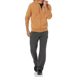 เสื้อฮู้ดซิปผู้ชายแฟชั่น สวมใส่สบาย ซิปเต็มตัว เสื้อสเวตเชิ้ตมีฮู้ด สไตล์ลำลอง ชุดกีฬา แบบเรียบง่าย รับผลิตตามสั่ง ขายส่งเสื้อฮู้ด - Product Image 2