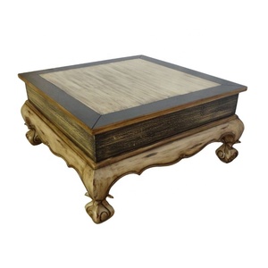 Antique Reproduction Coffee Table European Style Tea Table Vintage Wooden Center Table for Living Room Furniture - Product Image 4