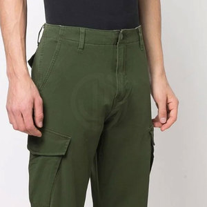 Pantalon cargo décontracté léger pour homme 2026, coupe droite, taille mi-haute, fermeture boutonnée, pour activités de plein air et entraînement, 100 % coton - Product Image 4