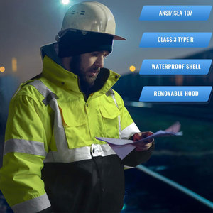 ผู้ชายความปลอดภัยการก่อสร้างSoftshellแจ็คเก็ตเดินป่ากลางแจ้งเสื้อแจ็คเก็ตปีนเขาWindproof Slim Fit Quickแห้งเสื้อแจ็คเก็ตกันลม - Product Image 6