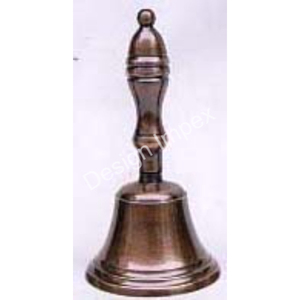 Campana de latón, mango de agarre de madera, superventas, Campana decorativa, artesanía de Metal, cascabeles únicos, campana de Metal, acabado antiguo - Product Image 1