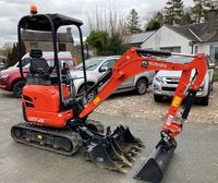 Miniexcavadora Kubota U17-3a de 1.7 Toneladas, Excavadora Compacta con Giro de Cola Cero y Cucharón para Construcción Agrícola