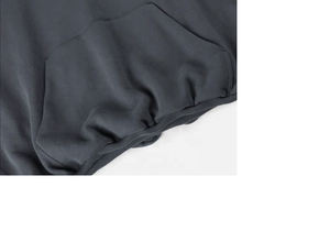 Sudadera con capucha de gran tamaño rasgada poliéster Fleece Distress negro sudaderas con capucha de gran tamaño para hombres/de talla grande Boxy Fit pulóveres sudaderas con capucha para hombres - Product Image 5