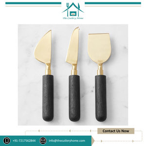 Venta exclusiva en calidad estándar Juego de corte de queso con mango de madera de nuevo diseño Disponible al mejor precio de proveedor indio - Product Image 2