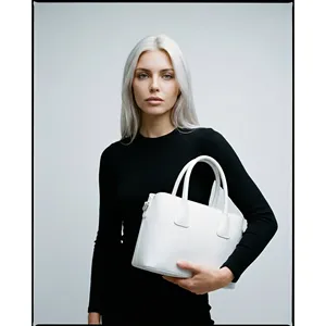 Structured <b>Handbag</b> in Genuine Dollaro Leather - Made in Italy - Art. 26063 - Product Image 2