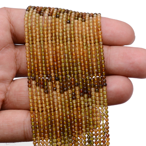 Turmalina Amarilla AAA de 2mm-3mm, Cuentas Microfacetadas, Turmalina Natural Multicolor, Gema Semipreciosa, Cuentas Sueltas en Forma de Rondelle para Joyería - Product Image 2