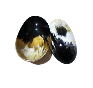 Best Selling Carved Buffalo Horn Natural Color Vintage Salad Fruit Serving Bowl Indian Horn <b>Dinnerware</b> Stocked for Business - Product Image 1