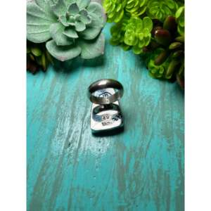 Bague artisanale Navajo en turquoise de Kingman et argent sterling, taille 7.75, bijou culturel de collection - Product Image 4