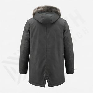 High Quality Custom Design Cotton Fleece Formal Parka <b>Jacket</b> Men Hooded Warm Coat Outdoor Winter Thermal Insulated Windproof - Product Image 2
