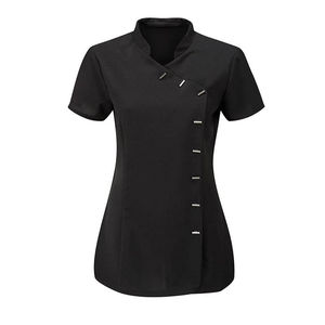 ชุดสครับแพทย์ผู้หญิงทันสมัย เนื้อผ้านุ่ม ยืดหยุ่น พร้อมกางเกงสแปนเด็กซ์ รับสกรีนโลโก้ ไซส์ XL สำหรับโรงพยาบาล สปา ร้านเสริมสวย และชุดทำงาน - Product Image 1