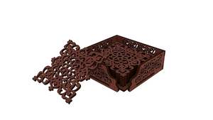 Sous-verre en bois décoratif, respectueux de l'environnement, protection de table, haute qualité, style bohème, fait à la main pour la cuisine, la salle à manger, prix de gros - Product Image 3