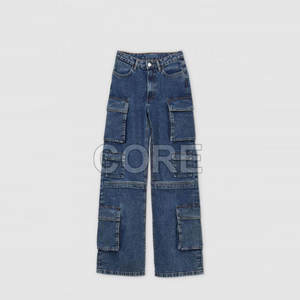 Gran oferta de pantalones vaqueros Cargo con múltiples bolsillos para mujer, pantalones vaqueros Cargo con múltiples bolsillos para mujer, nuevo estilo 2025 - Product Image 3