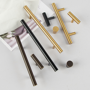 Perlengkapan Pintu Furnitur Dapur Terlaris dari Pabrik, Gagang Pintu Kabinet Kuningan Solid - Product Image 1