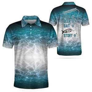 Camisetas Polo de Manga Corta Unisex al por Mayor, Sublimadas, con Protección Solar UPF 50, Ropa de Pesca, Poliéster y Elastano - Product Image 3