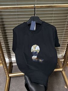 Camiseta de Manga Corta para Hombre, Talla Grande, de Seda/Algodón, con Estampado Animal, 300g, Anti-Pilling, Cuello Redondo, Casual, Transpirable, Ecológica, OEM, ODM, Personalizable - Product Image 4