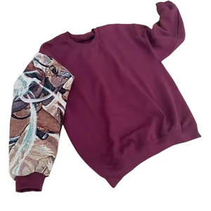 Pull en coton polaire à col rond personnalisé Sweat-shirt vintage pour femme à col rond surdimensionné - Product Image 3