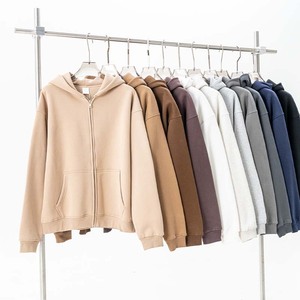 Sweat à capuche zippé pour homme, style running, en tissu recyclé, coupe oversize, 900 GSM, pour le <span class=keywords><strong>golf</strong></span>, modèle mondial - Product Image 1