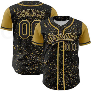 GUANTES de cuello en V personalizables Jersey de béisbol de ciudad Corte clásico con un cómodo escote en V Jersey de béisbol sublimado Verde Negro - Product Image 6