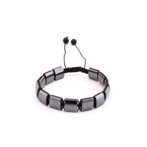 Bracciale in pietra naturale macramè lavorato a maglia ematite con 104000398 regalo speciale - Product Image 2