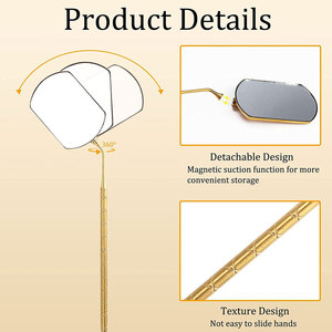 อุปกรณ์ขนตา สแตนเลส ด้ามจับผีเสื้อ ต่อขนตา กระจก Lash กระจก - Product Image 3