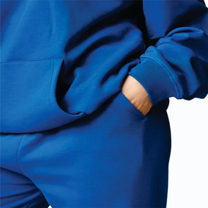 Logo de marque personnalisé 65% coton 35% polyester surdimensionné coupe décontractée bleu royal survêtement pour femme à capuche de recharge - Product Image 6