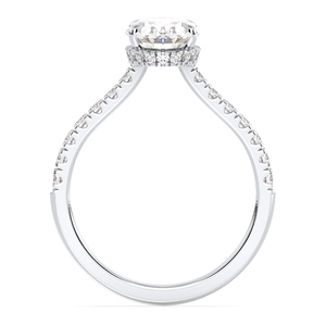Bague de fiançailles REYES en moissanite de luxe taille ovale 2,12 carats pour femme, classique en or massif 14 carats, certifiée GRA - Product Image 6