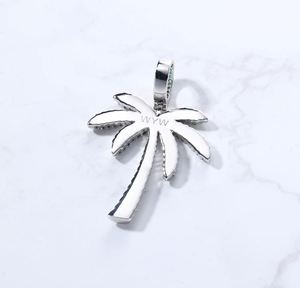 จี้รูปต้นปาล์มประดับเพชรโมอิสซาไนต์  เครื่องประดับฮิปฮอประดับพรีเมียม  จี้เพชรโมอิสซาไนต์แบบฮิปฮอปสำหรับผู้ชายและผู้หญิง - Product Image 3