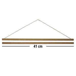 Bande magnétique minimaliste pour affiches 41 cm, paire, style design naturel en MDF - Product Image 3