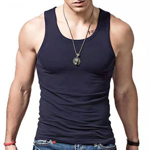 Camiseta sin Mangas Moderna de Estilo Deportivo para Hombre, Cuello en V, Transpirable, de Poliéster/Algodón Blanco, Método de Tejido de Punto - Product Image 5