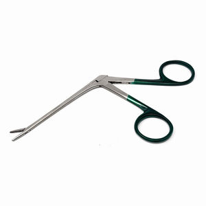 คีมสแตนเลสแบบแมนนวลพร้อมที่จับสีแบบปากหยักสำหรับขั้นตอนการผ่าตัดหูและจมูก - Product Image 1