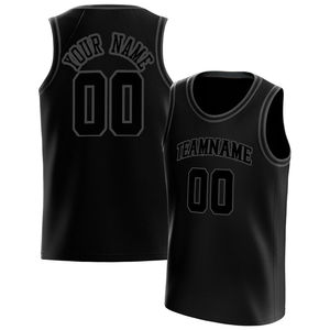 Débardeurs de basket-ball noirs tendance, tendance estivale, nom personnalisé, nom de l'équipe, hommes, femmes, veste de sport, décontracté, surdimensionné, uniformes d'équipe, hauts - Product Image 3