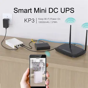 Marsriva mini dc ups portables légers et intelligents KP3 avec routeur wifi 10000mAh UPS mini ups pour routeur wifi