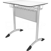 Ensemble de bureau scolaire compact Gamo GM001-702 au design moderne, avec chaise, structure en acier réglable, matériaux en bois, plastique et métal