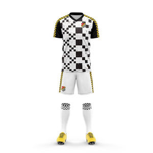 Ensemble de maillots et shorts de football d'été personnalisés, respirants et à séchage rapide pour hommes, avec tissu extensible - Product Image 1