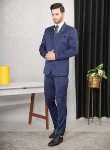 Ensemble Homme 5 Pièces de Haute Qualité Bleu Marine pour Défilés de Mode Tenue de Cérémonie et Client Haut de Gamme Disponible au Prix d'Usine - Product Image 3