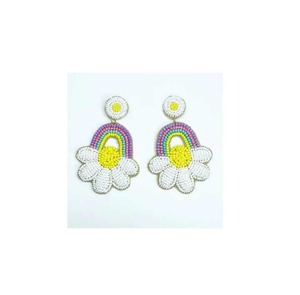 Pendientes de cuentas de semillas multicolores de estilo Vintage para mujer, joyería colgante bordada con cuentas para boda, fiesta, vacaciones - Product Image 6