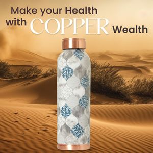 ขวดน้ำทองแดงขวดน้ำทาสีทองแดงบริสุทธิ์นำกลับมาใช้ใหม่ได้ฟรีดีไซน์ชิ้น - Product Image 3