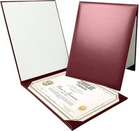 Elegante carpeta de Certificados de Diploma de cuero y PVC para una exhibición sofisticada de logros académicos