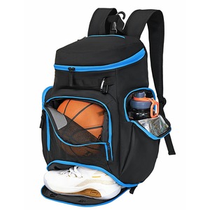 2025 sac à dos de sport avec balle et compartiment à chaussures sac de sport pour basket-ball bouteille d'eau et stockage des genoux sac de sport de Fitness - Product Image 3